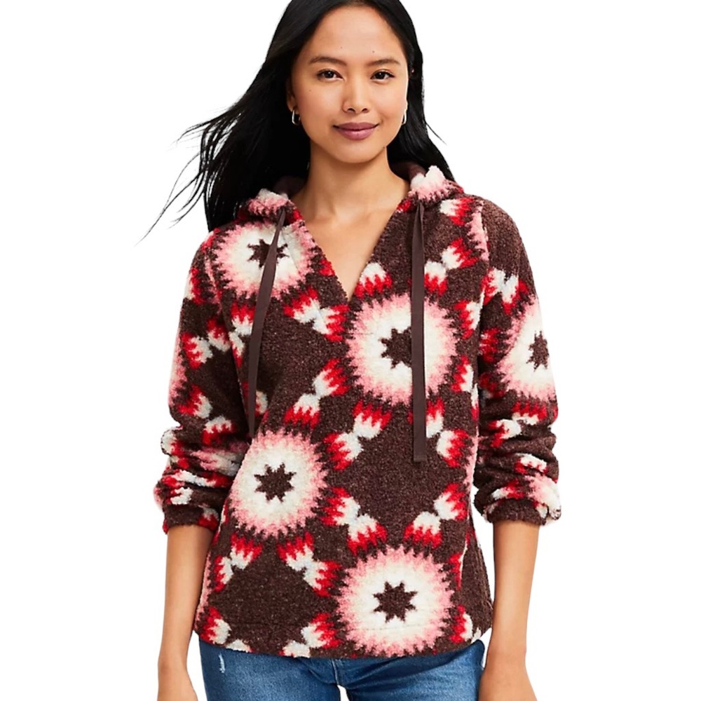 ❗️NWT❗️LOFT Sunburst Sherpa Hoodie